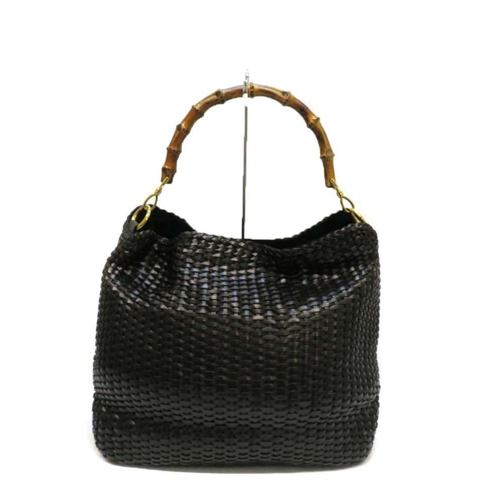 GUCCI Bamboo Bag Leather Brown